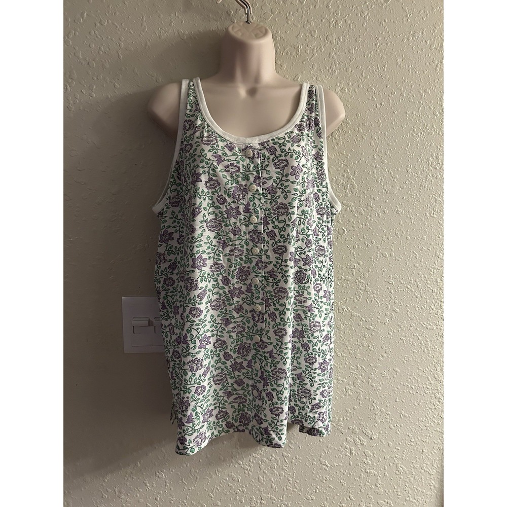 New Sz 24 By Award Winning Co Floral Sleeveless Top #261 *8